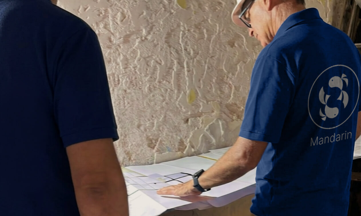 Reviewing the site plans